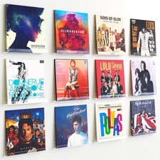 12 PCS 12Inch Clear Acrylic Vinyl Record Wall Mount Shelves Album Display