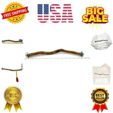 Full Length Hardwood Bird Perch, 14-Inch