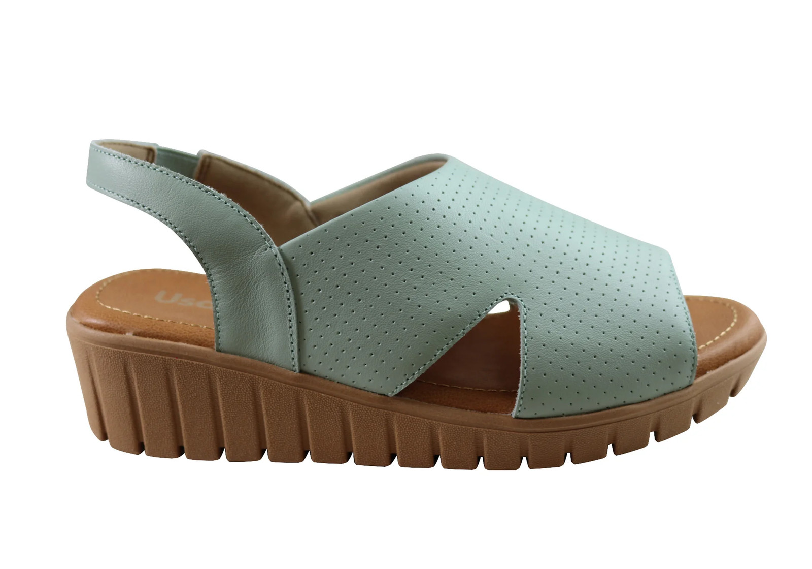 Usaflex Laken Womens Comfortable Leather Sandals Handcrafted in Brazil