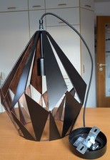 EGLO Hängeleuchte Ø 20,5 cmCarlton Deckenlampe Pendelleuchte E27 schwarz kupfer 