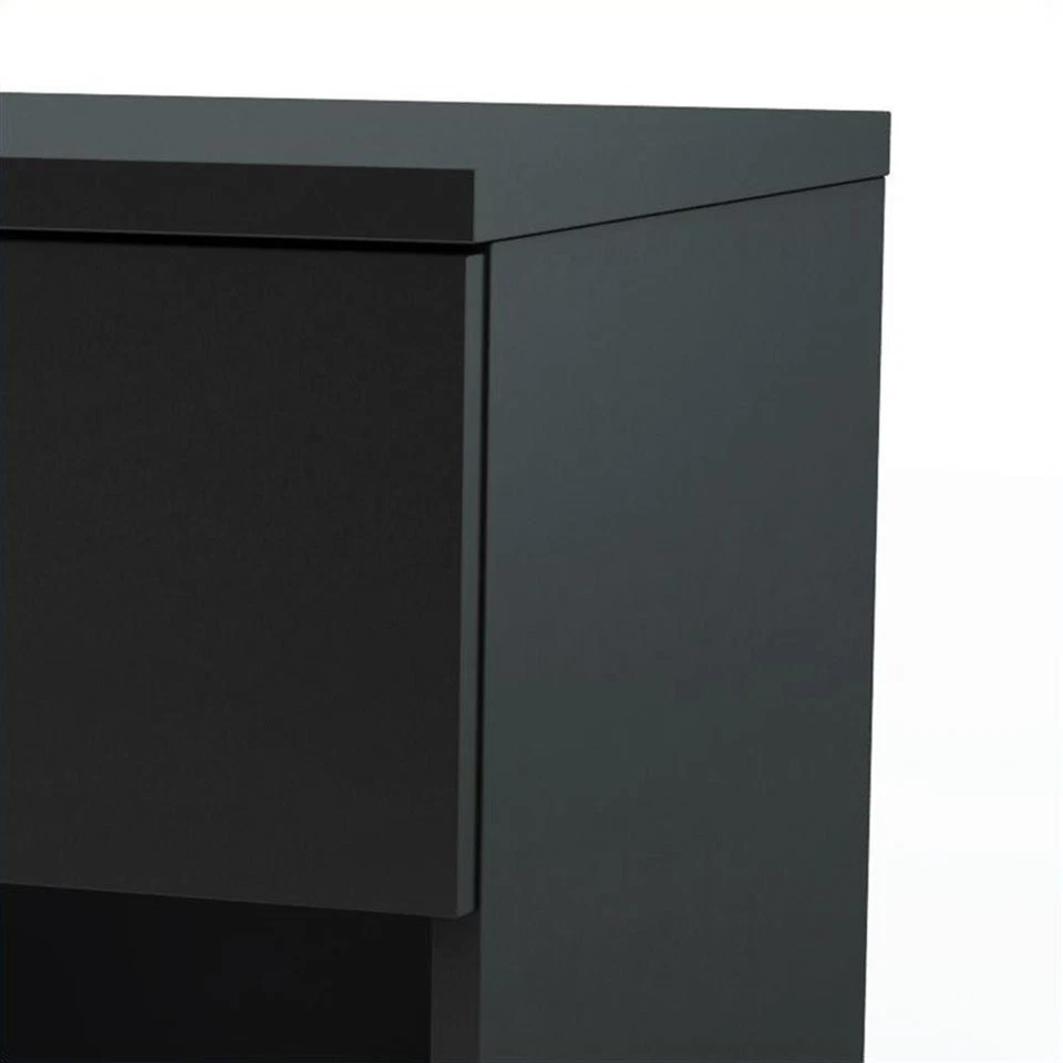 South Shore Step One 1 Drawer Wood Nightstand in Pure Black - Image 3 of 4