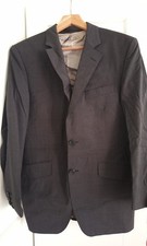 Blazer giacca Scabal Super 100's 100% lana grigio scuro 40R made in Germany