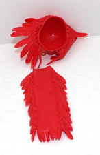 Marx Johnny West: Chief Cherokee Indian Red Headdress  Tail feathers 186