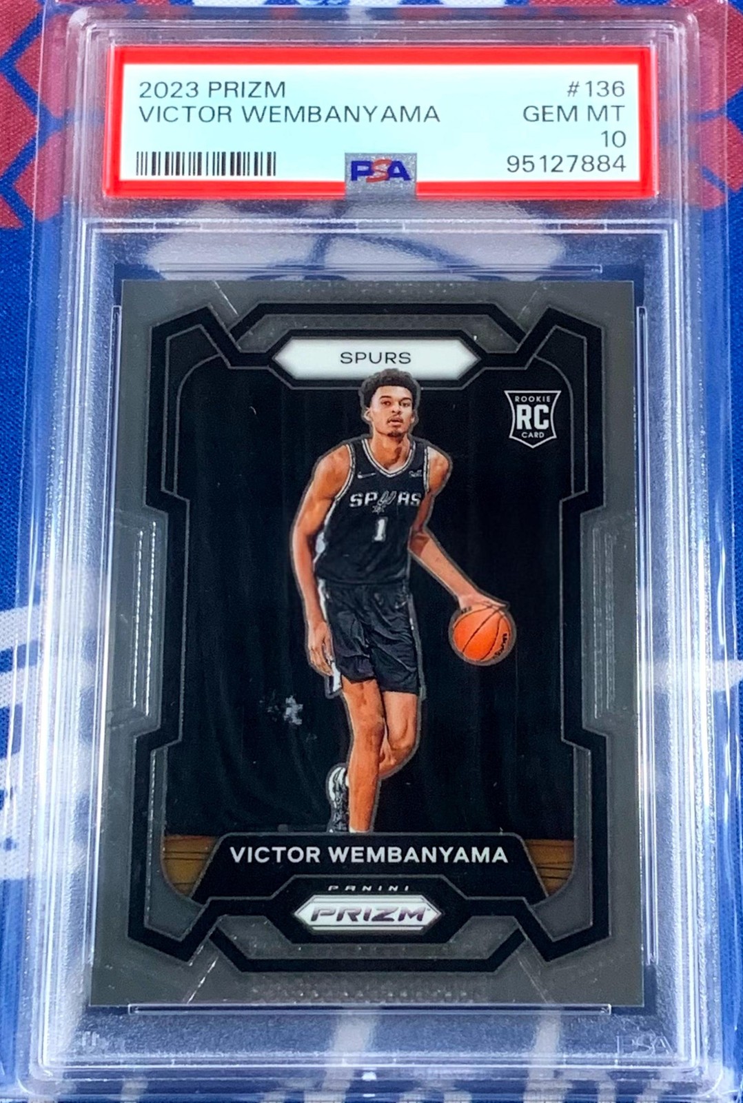 2023-24 Panini Prizm Victor Wembanyama #136 RC Rookie PSA 10