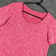 Nike Shirt Womens Small Pink Short Sleeve Dri Fit Workout Casual Active Gym Run