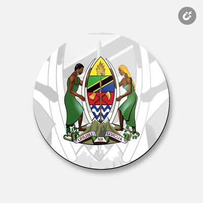 tanzania-coat-of-arms-4-x-4-round-decorative-magnet-ebay