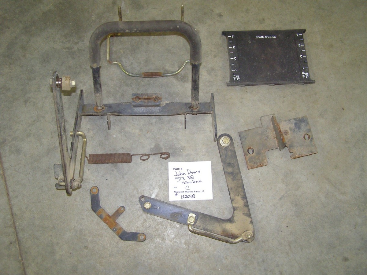 John Deere STX38 Mower Deck Lift Linkage Hardware - yellow deck (C