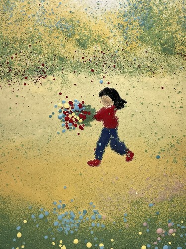LOUIS CARDIN ESMALTE SOBRE COBRE PINTURA VINTAGE FIRMADA SOLO “CARDIN”. - Imagen 4 de 9