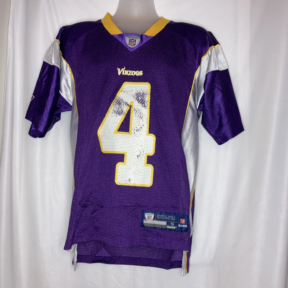 Brett Favre #4 NFL Reebok Official OnField Minnesota Vikings Jersey Men's Sz S