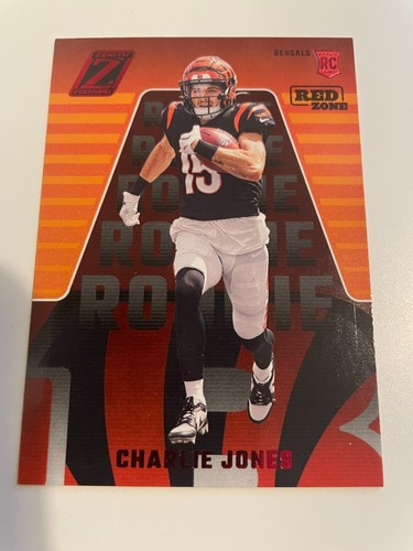 Charlie Jones 2023 Panini Zenith Red Zone RC - Cincinnati Bengals 02