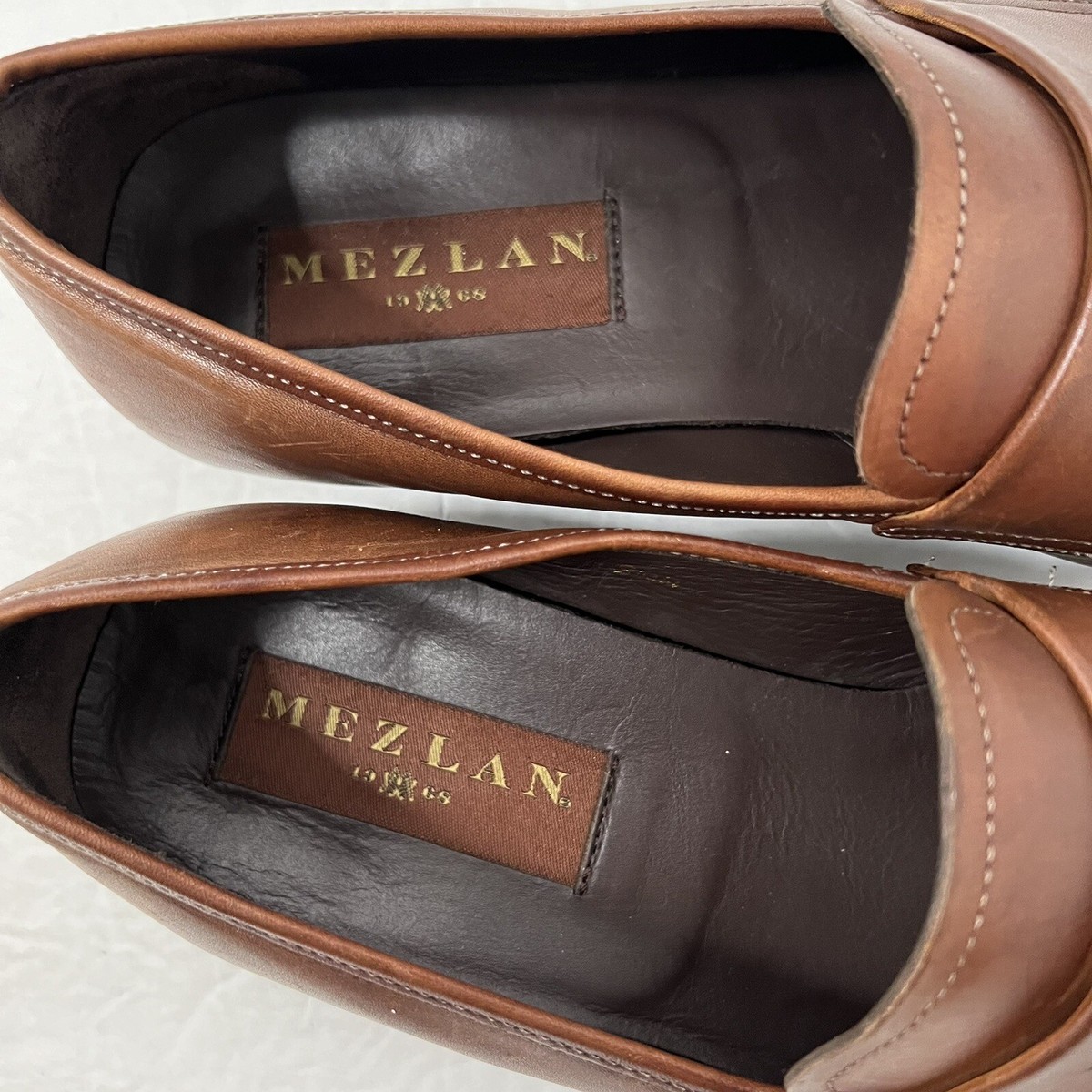 Mezlan Bradley Il Penny Loafer in Cognac Size 9 | eBay display picture 1