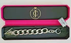 JUICY COUTURE Chunky Link Bracelet Crystal Spacers & Toggle Catch NEW in Box $78