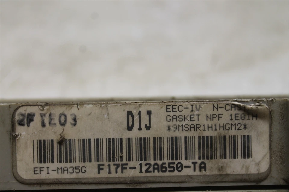 F17F12A650TA  Ford Aerostar 1990-91 Engine Control Unit ECU Module 119 2D5 B6 - Imagem 3 de 4
