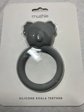 Mushie Silicone Teether GRAY KOALA BEAR NIP