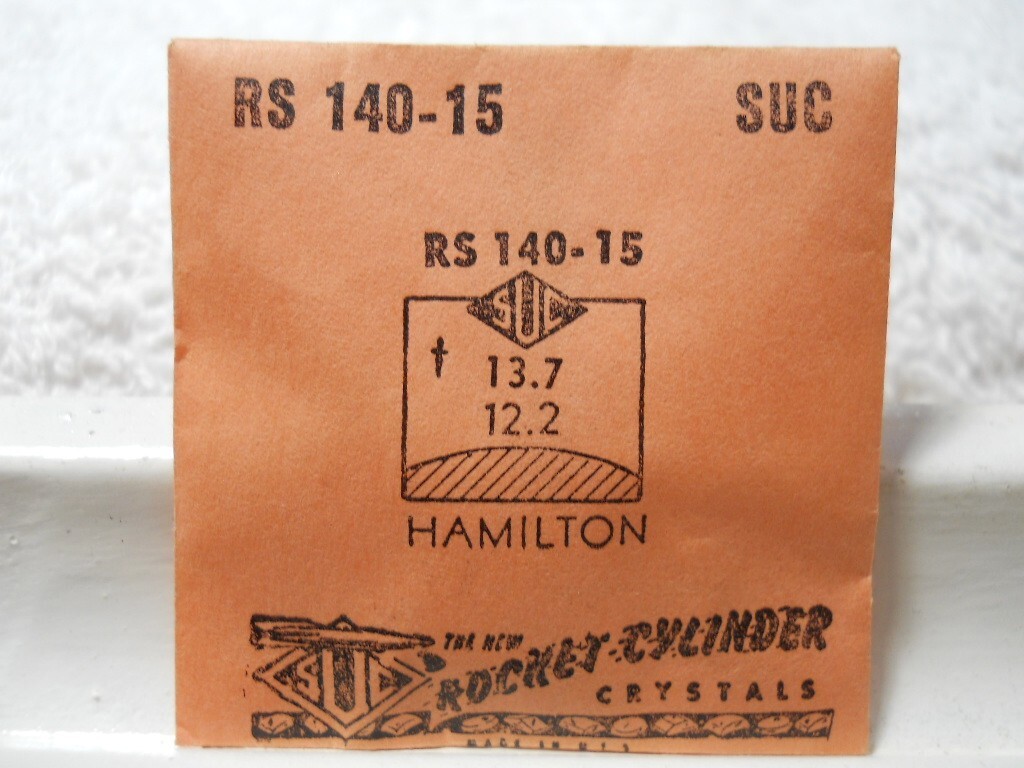Verre De Montre SUC RS 140-15 Pour Hamilton Et Autres Marques - Dimensions 13,7x12,2 Mm, NOS En Acrylique