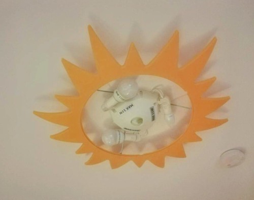 IKEA Smila SOL Sun Ceiling Wall Light Fixture Vintage Kids Play Room Decor EUC - Picture 5 of 23