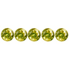Diamante Redondo 0.20 ct (Lote de 5 piezas) Magnífico fuego TAMAÑO CALIBRADO (2 x 2 mm)
