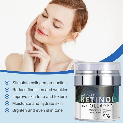 Crema de Colágeno para Rostro con Retinol y Ácido Hialurónico - Hidratante Facial EE. UU. - Imagen 3 de 11