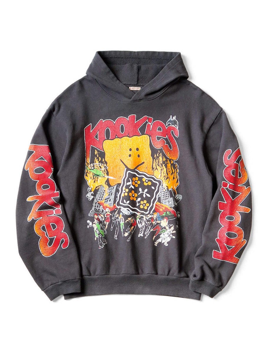 Kapital fleece hooded sweatshirt (BUSTER PECKISH RAINBOW Ypt