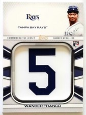 Wander Franco 2022 Topps Player Jersey #5 RC Medallion Card #JNM-WF - Rays