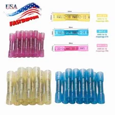 400/100/50x Waterproof Heat Shrink Butt Wire Splice Crimp Connectors Terminals
