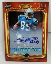 2013 Topps Chrome Steve Smith Sr 1000 Yard Club AUTO Refractor /25 RARE Panthers