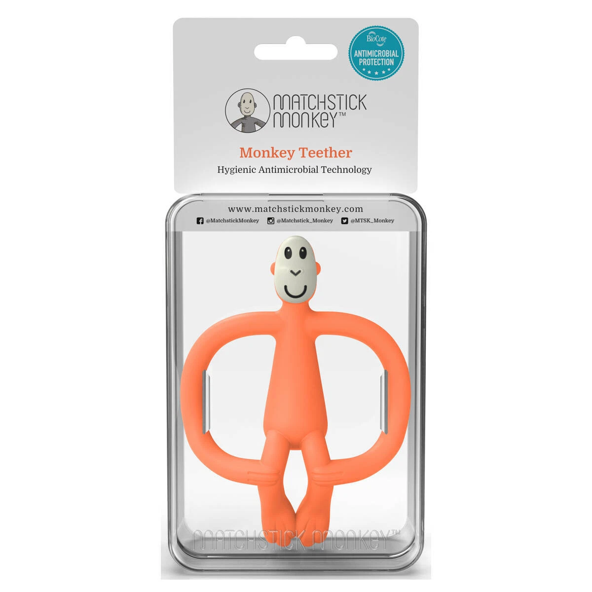 Matchstick Monkey - Monkey Teether - Orange Genuine Brand New Baby Teether