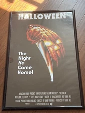 HALLOWEEN 🔪 🎃 ORIGINAL ROLLED BLUE GREEN MOVIE POSTER 1978