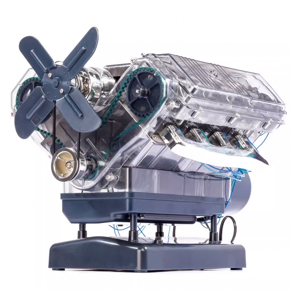 1/6 Scale DIY Mini V8 Engine Model Kit Working Miniature Motor Silver