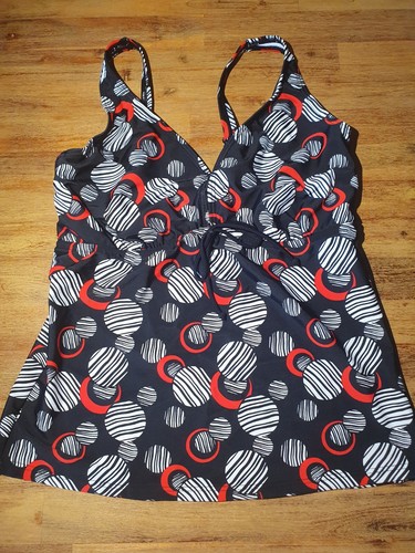 LADYLIKE: LASCANA Tankini mit Bügel + Tanga, 38 Cup E, Schwarz-bunt, NEU&OVP - Picture 2 of 9