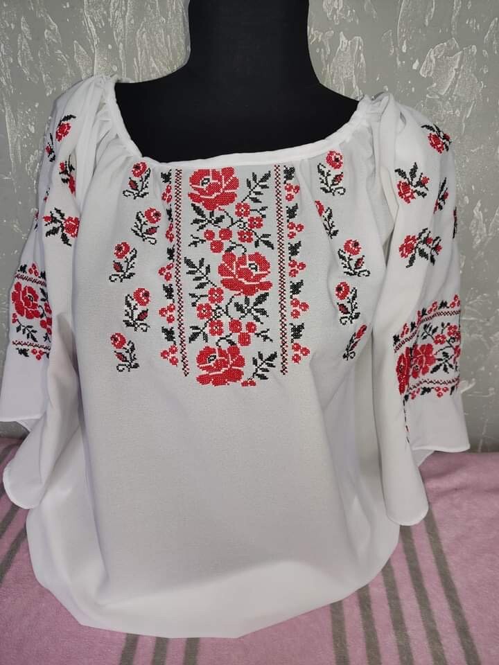 ukrainian embroidered dress for sale Ukrainian long embroidered dress Do Peremohy blue XSmall / blue / Yellow embroidery