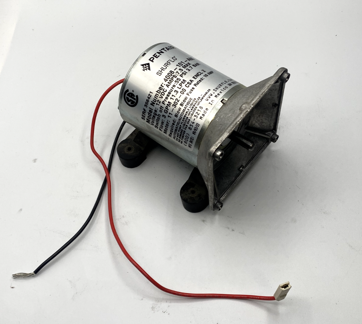SHURFLO 4008101A65 Replacement Motor Assembly 3.0 GPM RV Water Pump