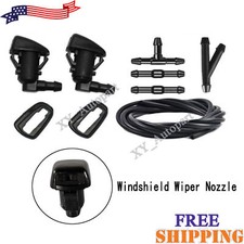 Windshield Wiper Washer Nozzle Spray Jet & Hose For 2005-16 Jeep Grand Cherokee