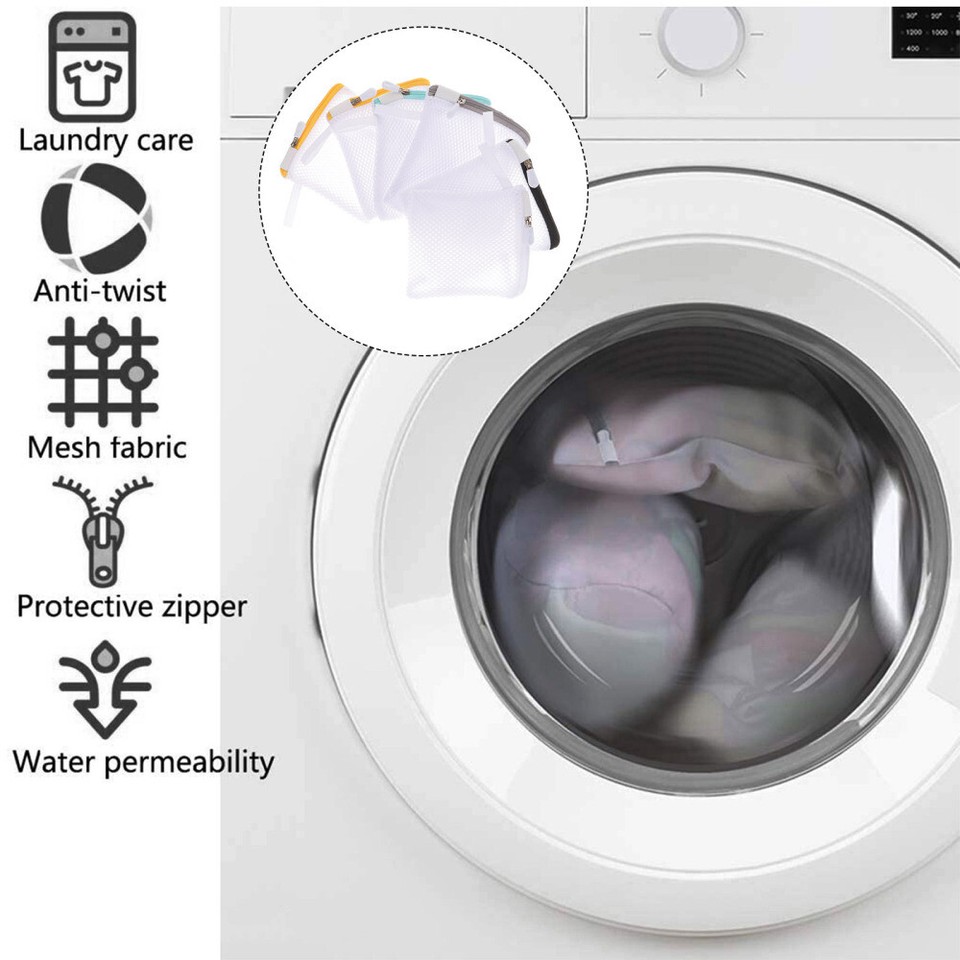 6 Pcs Laundry Bag Mini Washing Machine Bags Mesh Travel Toiletries eBay