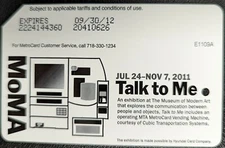 MoMa MetroCard-Expired, Mint
