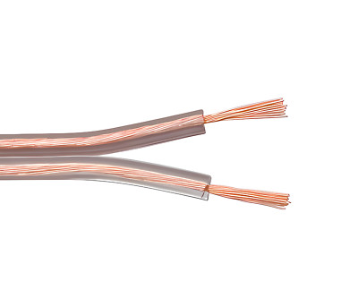 DINIC Lautsprecherkabel transparent CCA, Rolle, Querschnitt 2 x 1,5 mm², 10m