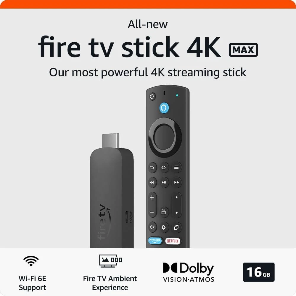 Amazon Fire TV Stick 4K Max 16GB Wi-Fi 6E 2nd Gen (Global Version) description image