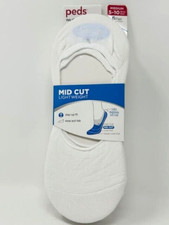 Peds Women's Lightweight Mid Cut Liner Socks, Shoe Size 5-10 , 6 Pairs