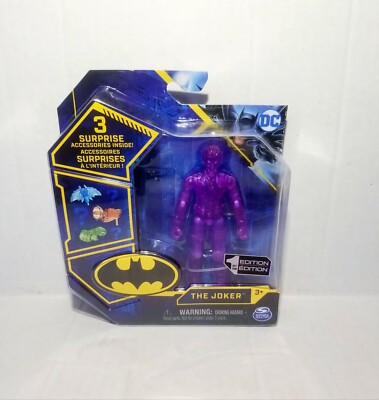 Spin Master The Joker Clear Purple Chase Super Rare 4'' 2020 Batman New Tech DC