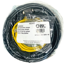 HIGH SPEED DATA KIT: 2 Coax Cables  1 Cat 5E Ethernet Cable  2-Way Splitter