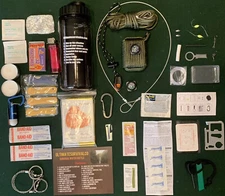 Emergency Survival Water Bottle - Survival Kit Bug out Bag Zombie Hurricane