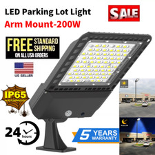200 Watt LED Parking Lot Light with Photocell, LED Shoebox Lights with Slip Fit