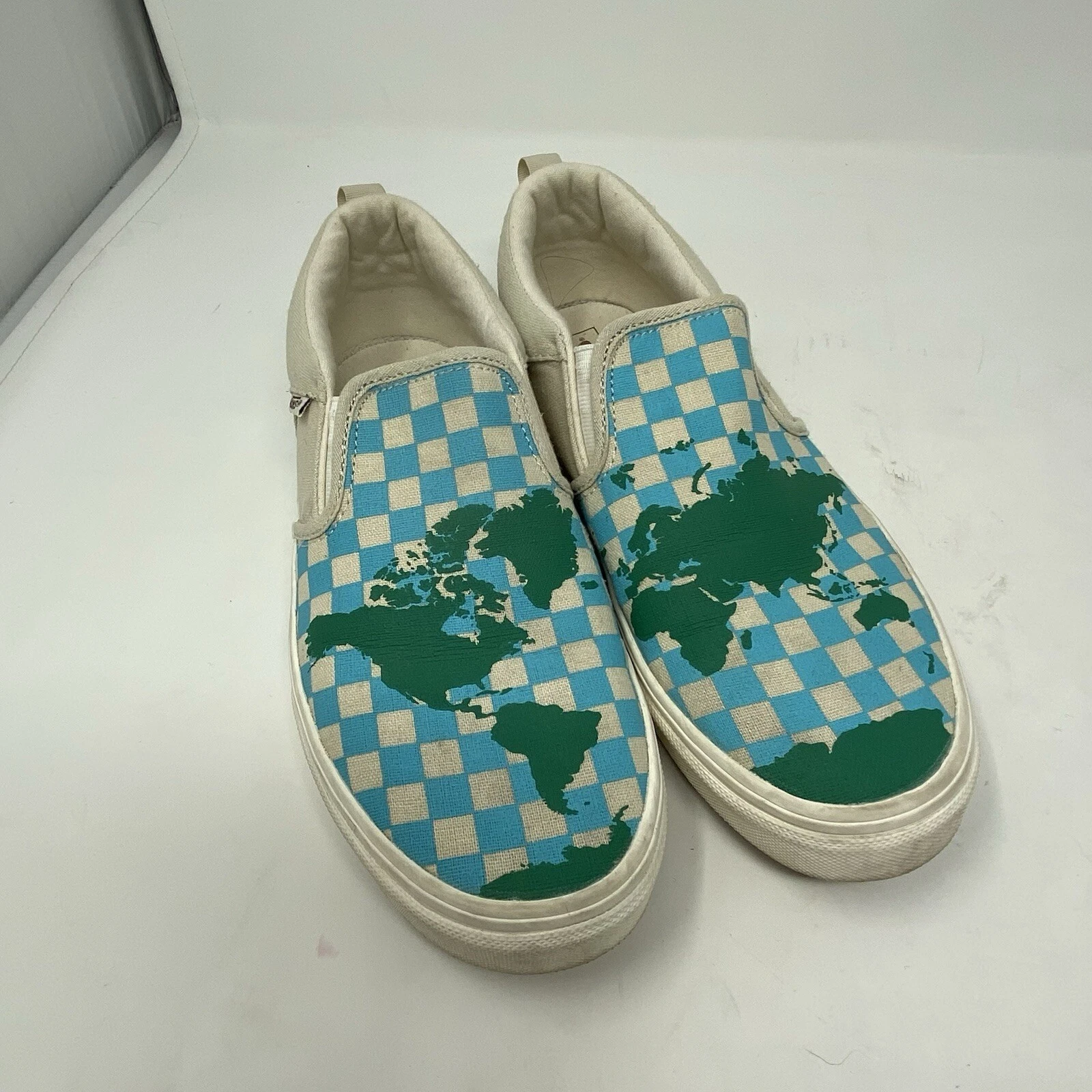 Sneakers Vans "ECO THEORY" Il mondo è nostro Slip On Youth 6 blu verde