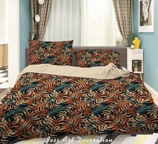 3D Leaves Pattern Colorful Quilt Cover Set Duvet Cover Bedding Pillowcases