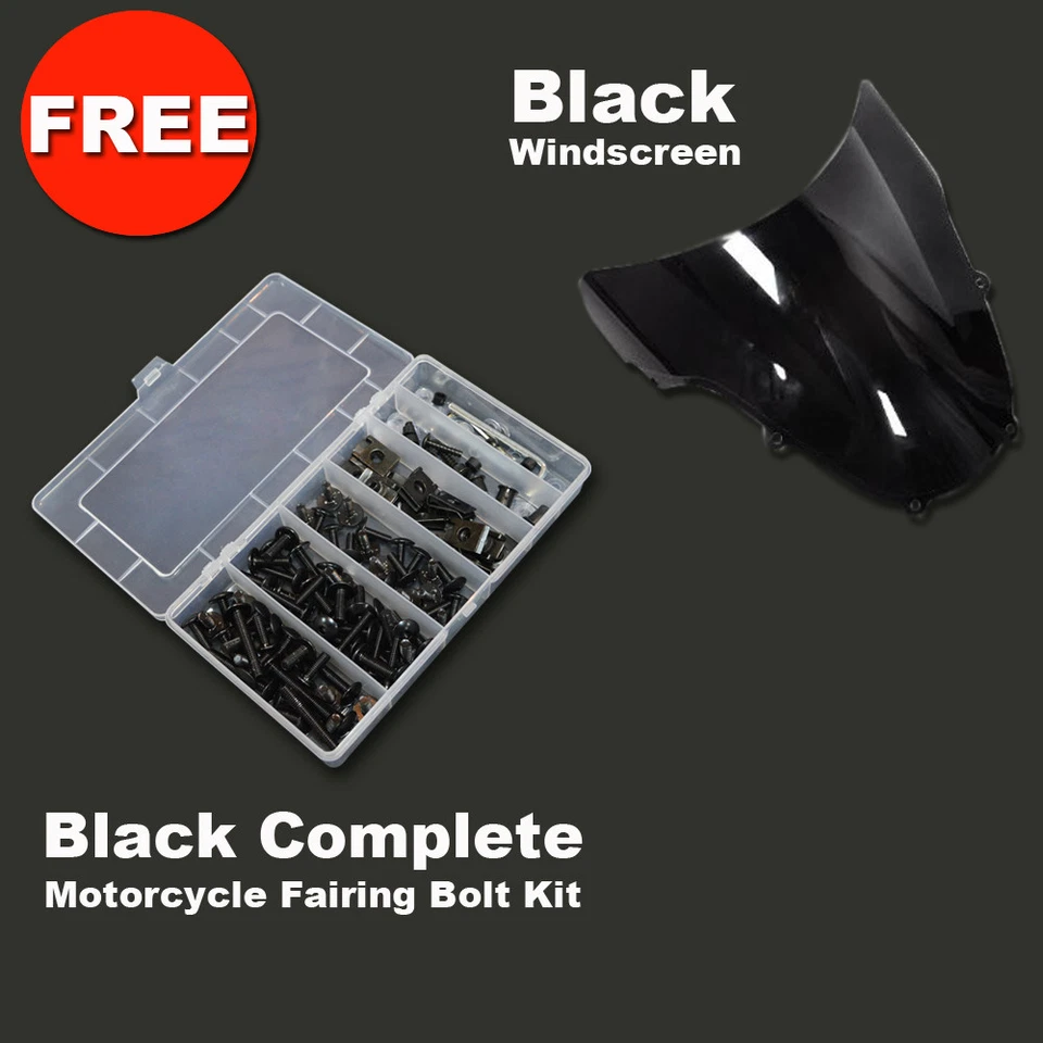 Kit de panel de carenado negro brillante apto para Kawasaki Ninja 300 EX300 2013 2014 15 2016 Foto 2 de 3