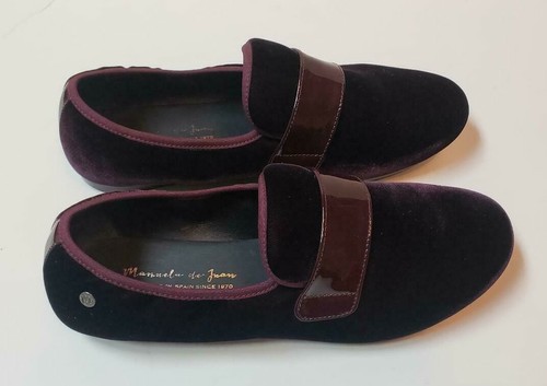 NIB Beautiful Designer MANUELA DE JUAN Burgundy Velvet Shoes Size 34 SPAIN - Picture 6 of 12