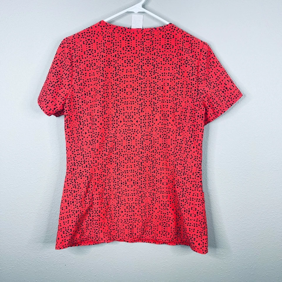 Dickies Womens Scrub Top Size S Corral Black Short Sleeve V Neck - Image 2 of 4