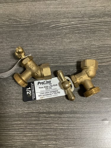 1/2 In. FIP X 3/4 In. Male Hose Thread No-Kink Hose Bibb 102-403 Series Lot Of 2