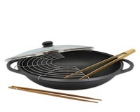 KrüGer Wokpfanne Wok Pfanne Tempura Rost Mit Deckel Leipzig 36 Cm 4006776050115