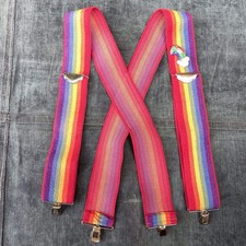 Vintage 70s Rainbow Honcho Suspenders Mork and Mindy Robin Williams Pride 80s